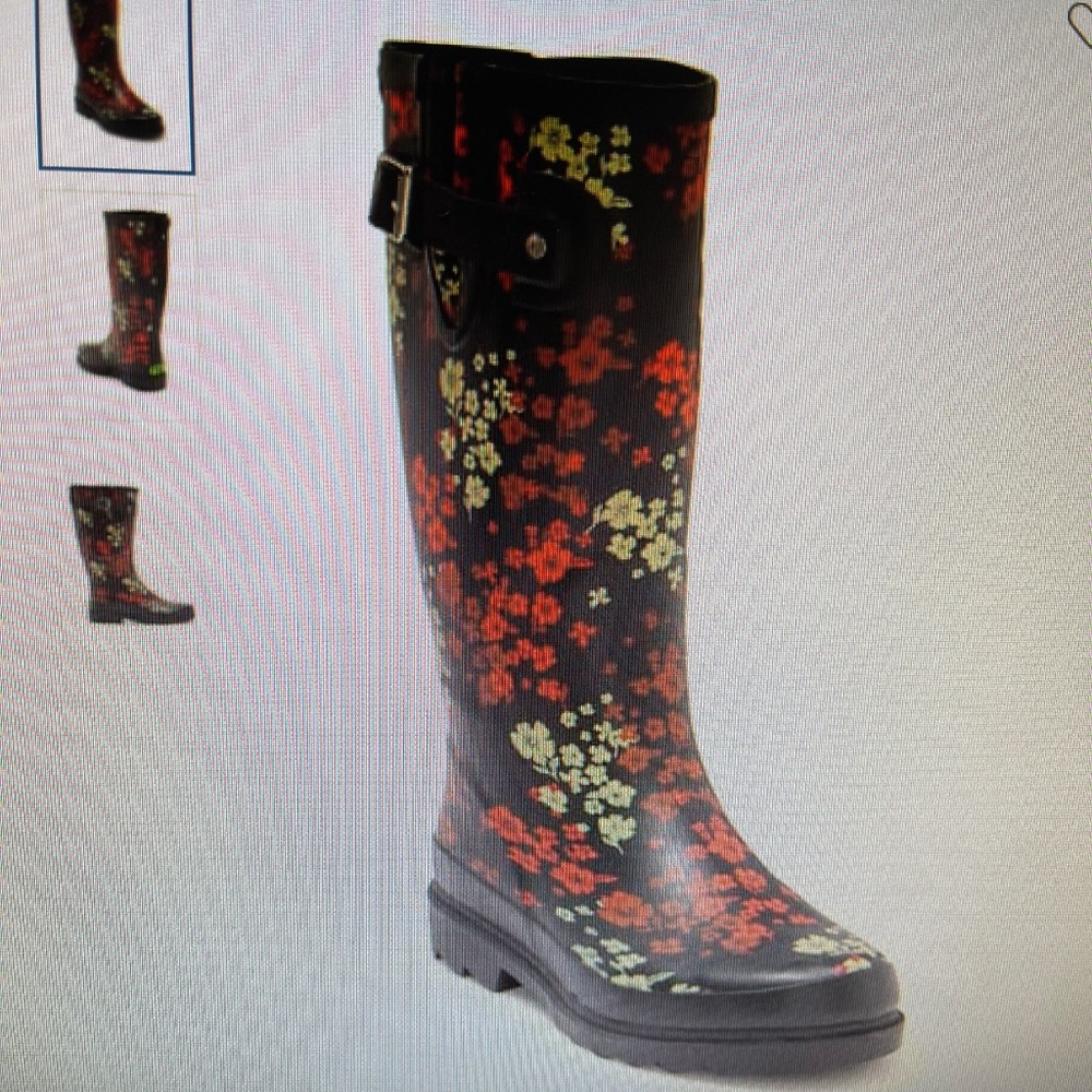 Size 6Cherry blossom rain boot